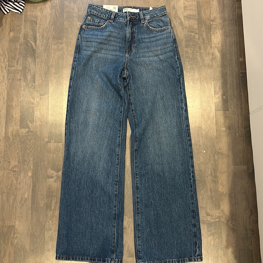 NWT Garage Wide Leg jeans Size 1 (25w) Etta Blue